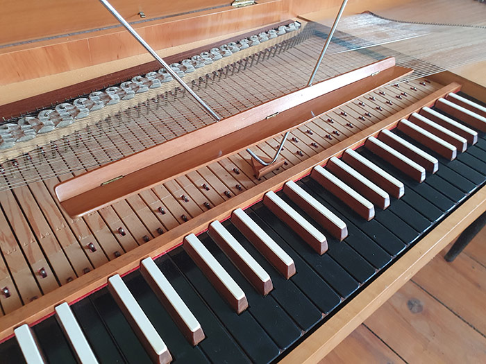 Clavichord nach Christian Gottlob Hubert (Ansbach 1782), Kopie von Rainer Schütze #S781 (Heidelberg 1957)